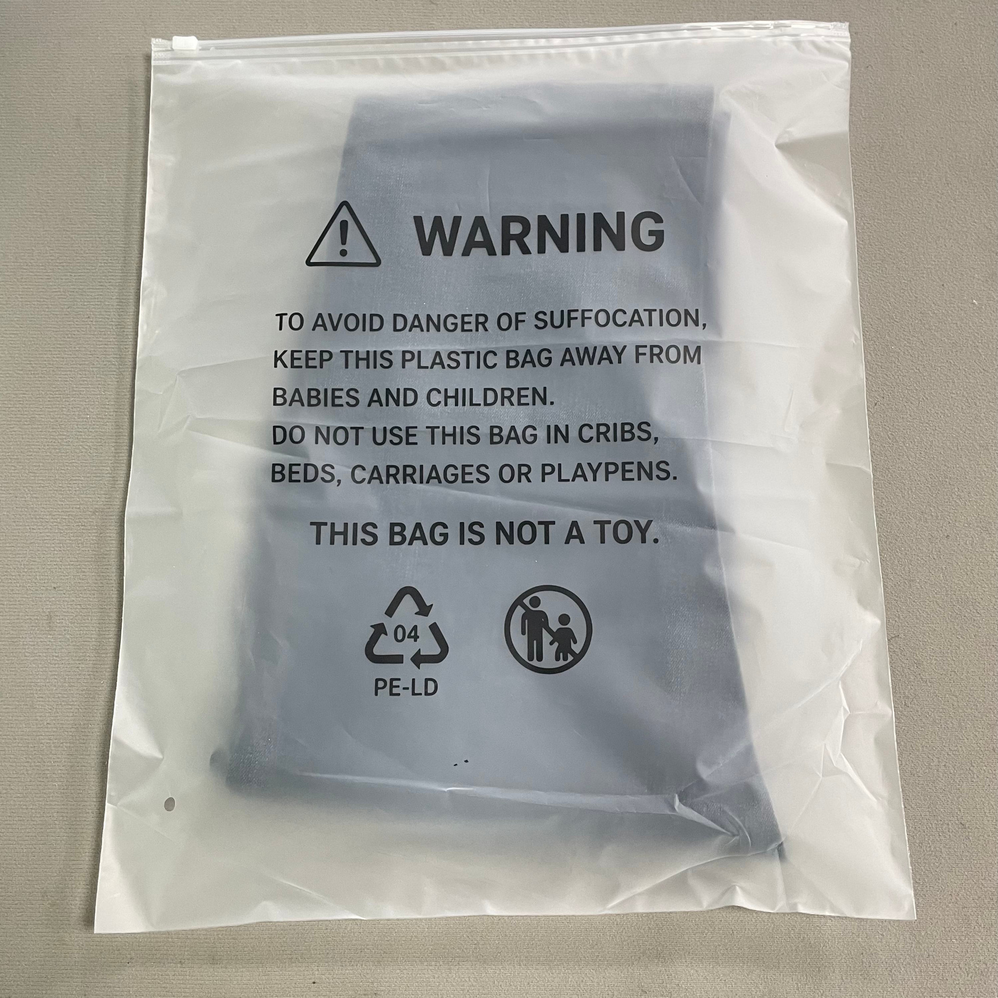 Eco-friendly Ziplock Pouch Customized Apparel Printed Logo Matte Frosted Self-Sealing Clear Plastic Packaging Bags