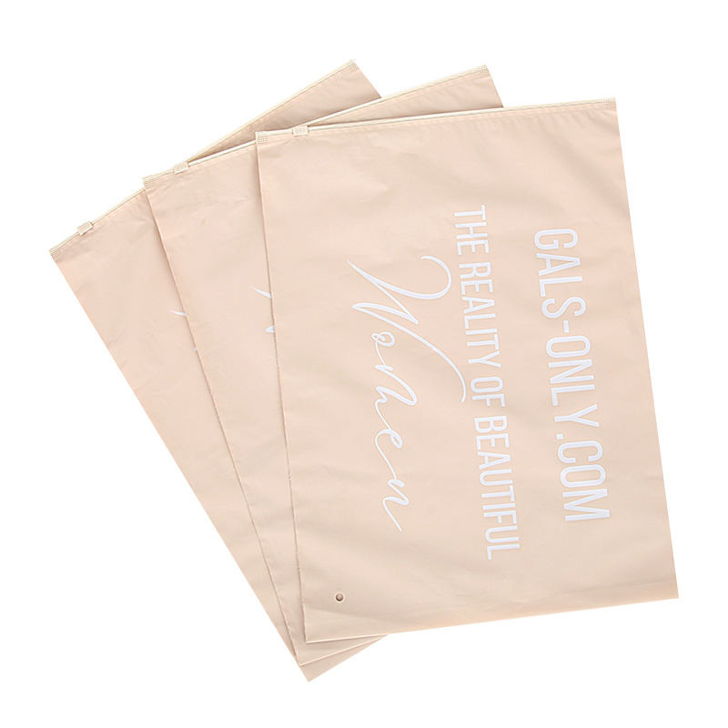 Blue Plastic Zipper Bag Clothing Frosted Zipper Lock Bag for Packaging