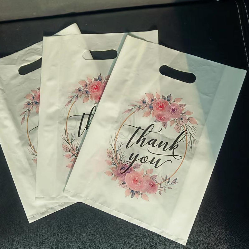 Ldpe Die Cut Plastic Bags Factory Custom Shopping Plastic Bags Thank You Personalized Plastic Bag