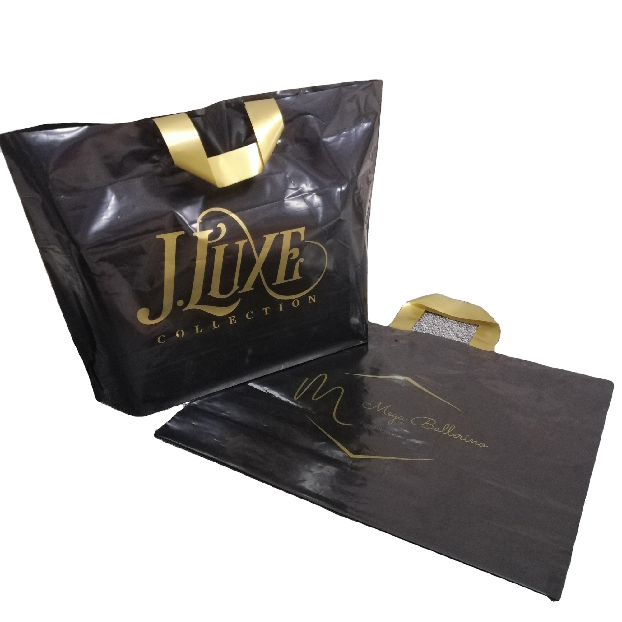 Plastic Shopping Tote Carrier Bags With Soft Loop Handle