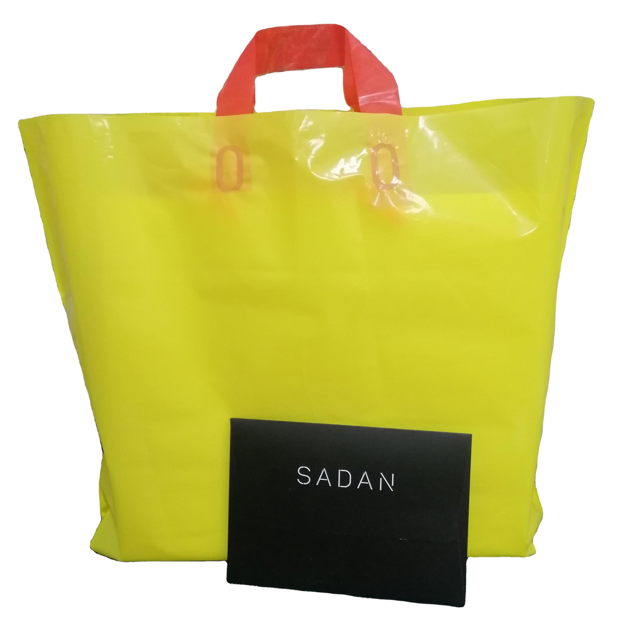 Plastic Shopping Tote Carrier Bags With Soft Loop Handle