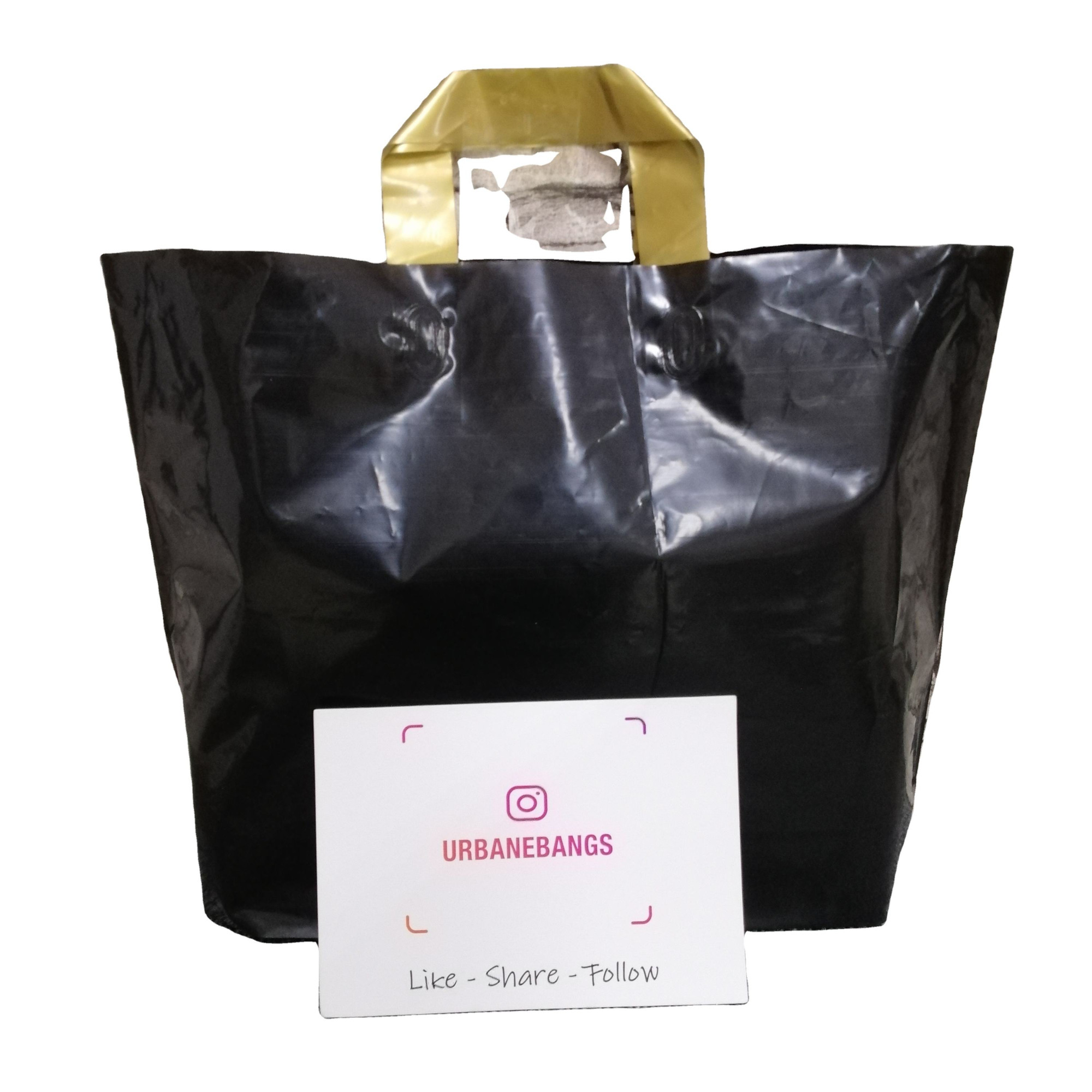 Plastic Shopping Tote Carrier Bags With Soft Loop Handle