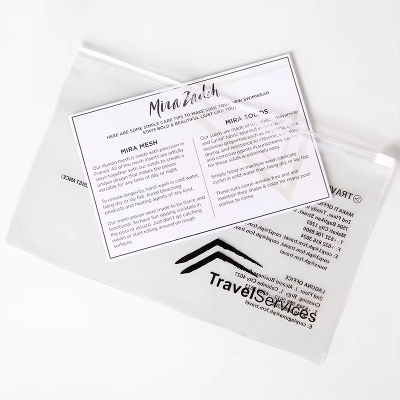 Underwear ClothingFrosted Zip Lock Clothing Packaging PE Plastic Bags With Logo