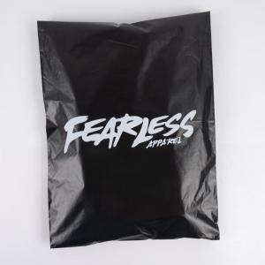 Custom Gold Logo Black Polythene Mailing Bags