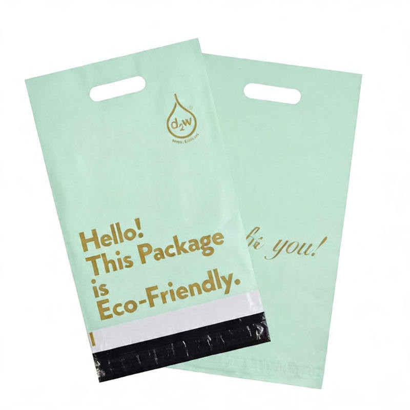 Custom Green Thank You Die Cut Self-Seal Polymailer