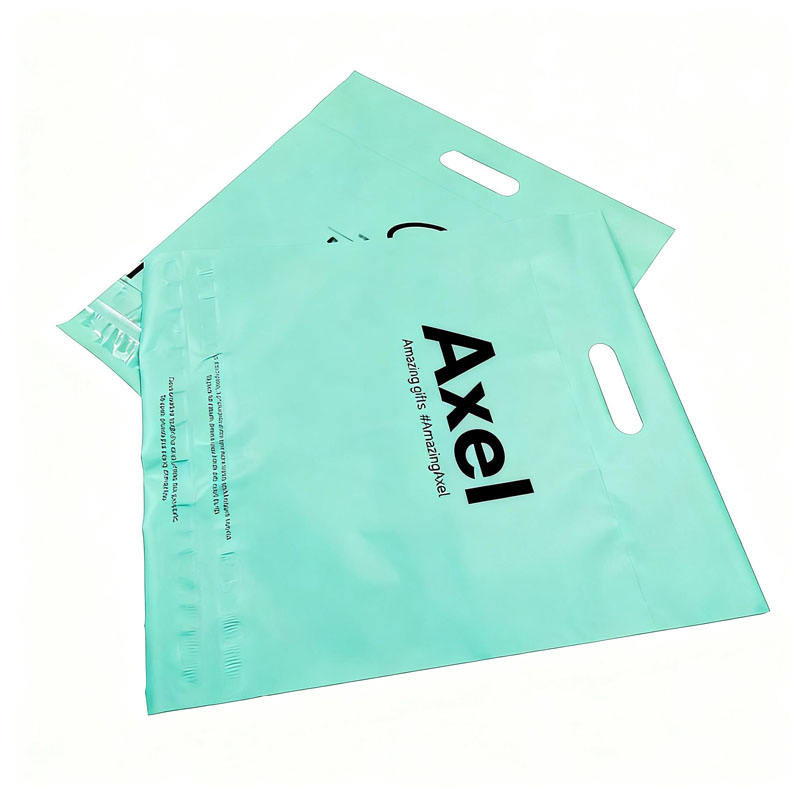 Custom Green Polymailer Courier Bag with logo Postage Envelopes Shipping Plastic Mailing Bag for Clothing Packing