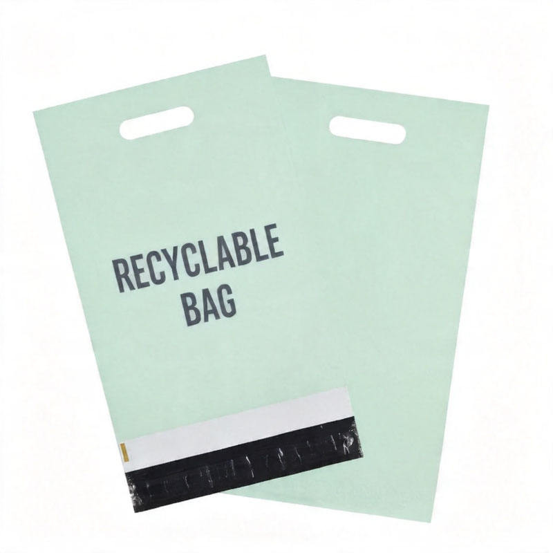Green Poly Mailers Eco-Friendly Biodegradable Plastic Shipping With Handle Mailing Bags