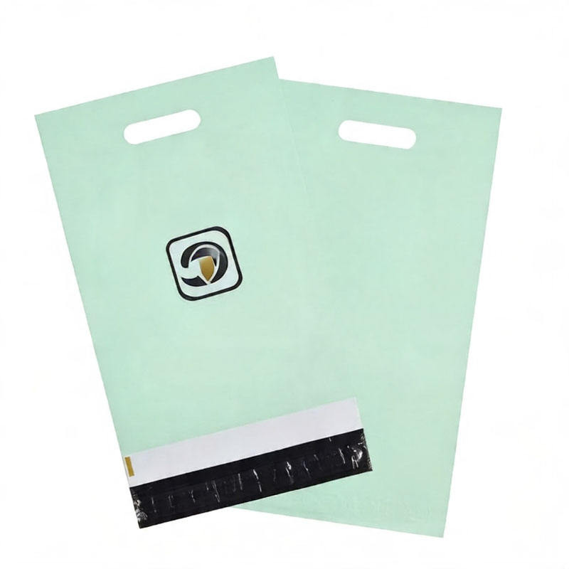 Green Poly Mailers Eco-Friendly Biodegradable Plastic Shipping With Handle Mailing Bags