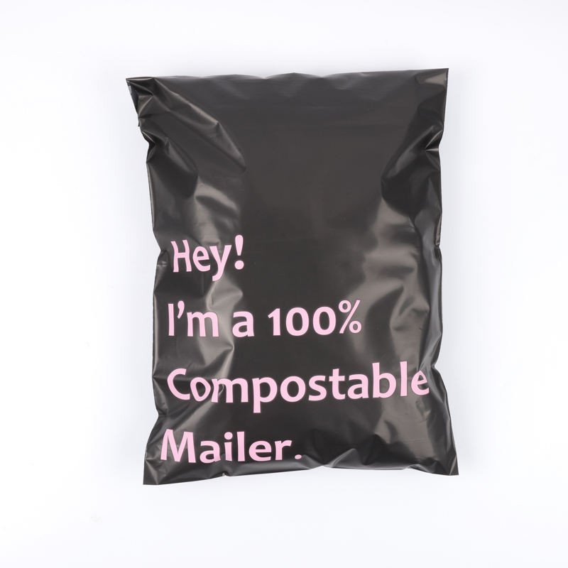 Black Poly Mailer Customized Clothes Shipping Package Compostable Posting Postage Mailing Bag