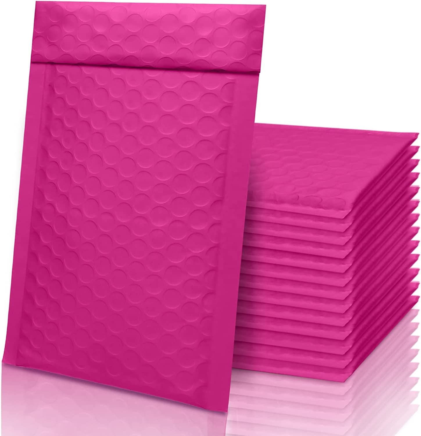 Biodegradable Black Hot Pink Packing Shipping Air Bubble Padded Wrap Envelopes Poly Bubble Mailer Bulk Bags