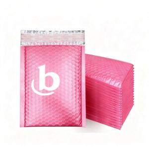 Holographic Rose Pink Bubble Mailer Custom Color Bubble Mailer With Logo Bubble Mailer Envelopes Padded