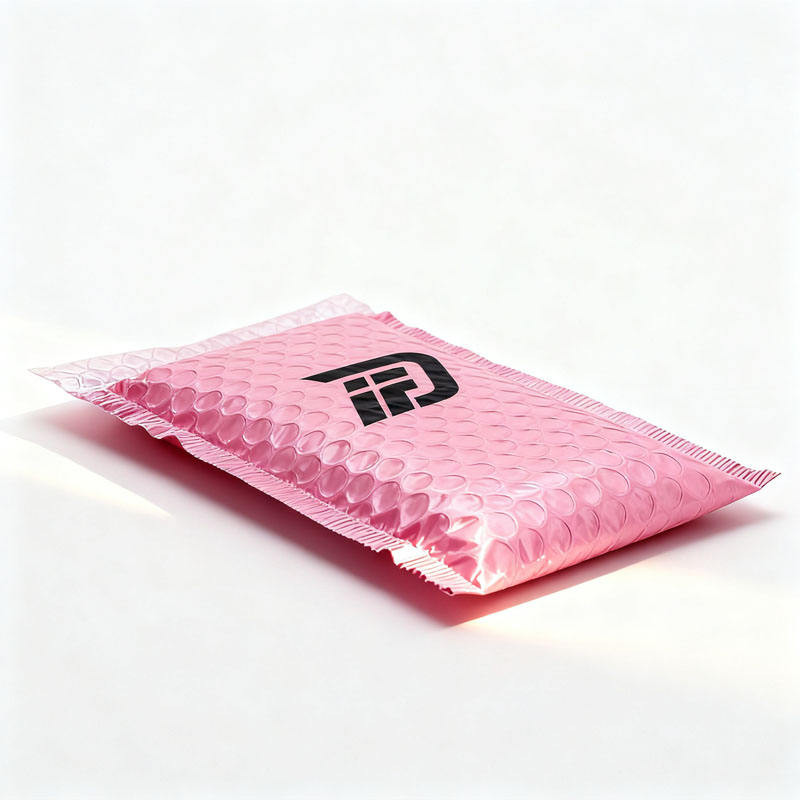 Holographic Rose Pink Bubble Mailer Custom Color Bubble Mailer With Logo Bubble Mailer Envelopes Padded