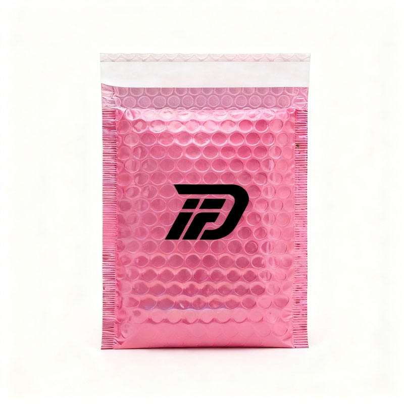 Holographic Rose Pink Bubble Mailer Custom Color Bubble Mailer With Logo Bubble Mailer Envelopes Padded