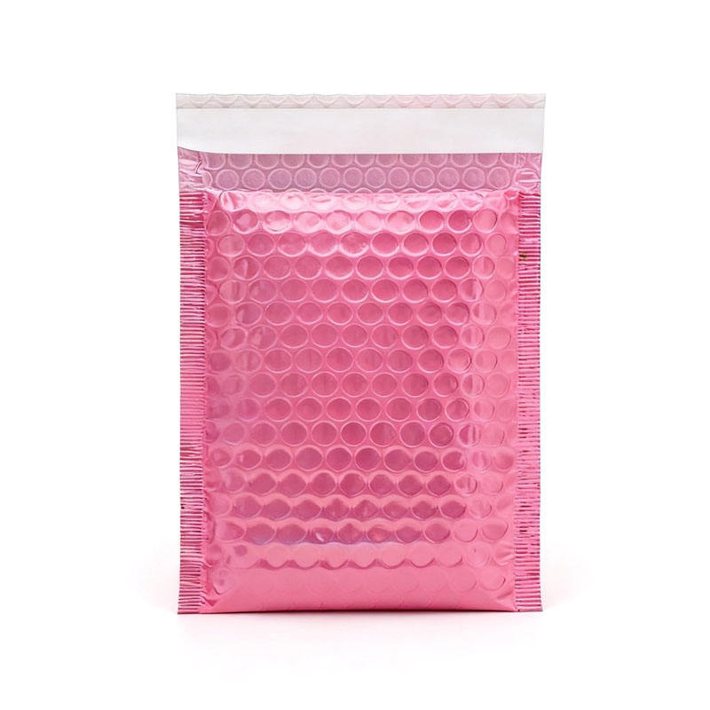 Holographic Rose Pink Bubble Mailer Custom Color Bubble Mailer With Logo Bubble Mailer Envelopes Padded