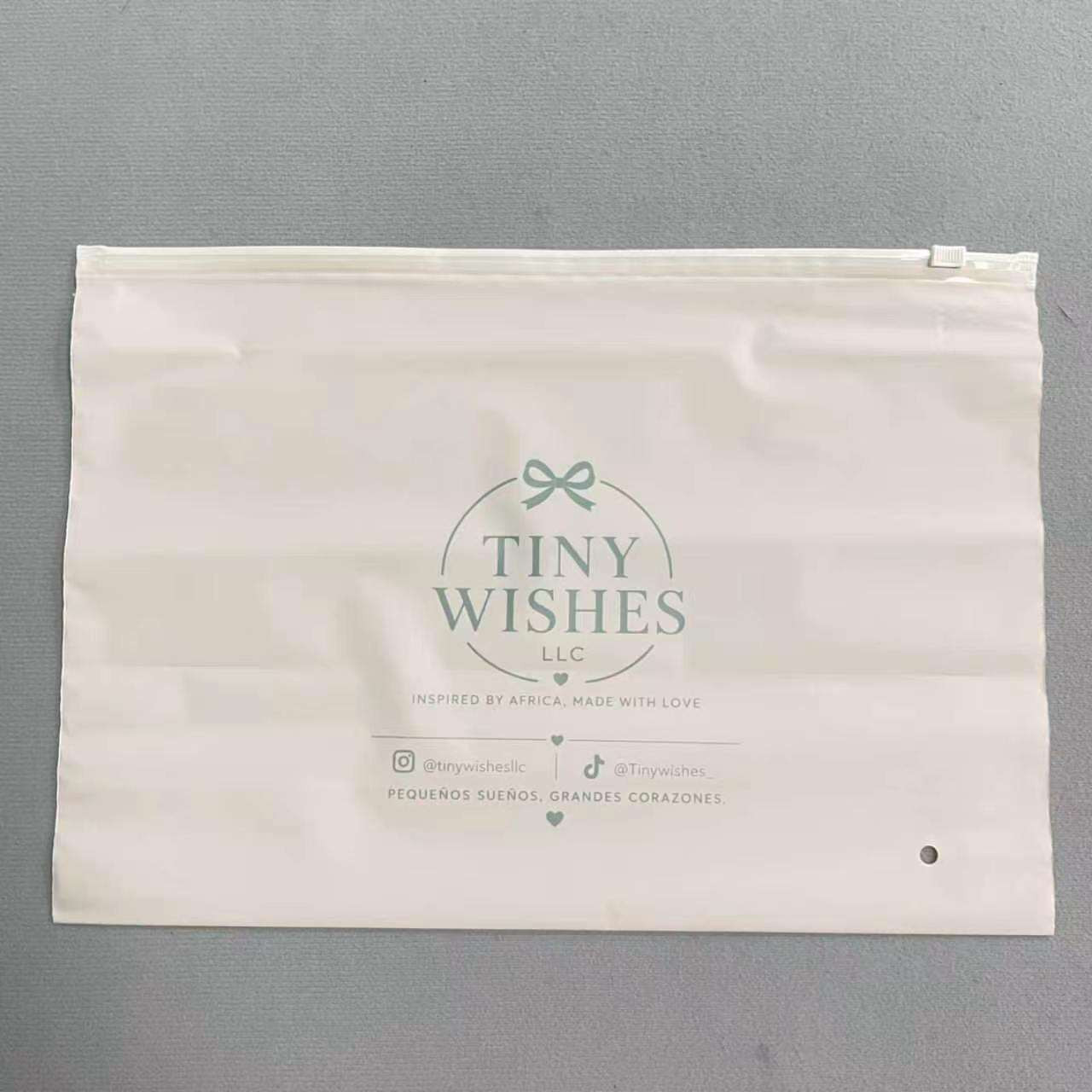 Nude Beige Frosted PE EVA Plastic Pouch Recyclable Clothes Logo Zipper Packaging Bag