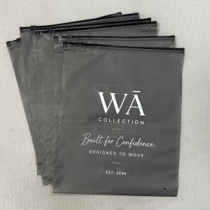 See Through Matte Black Zipper Bag Clothing Packaging Bags Medium Ziplock Bag