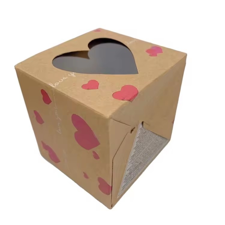 custom logo fancy cup cake transparent boxes