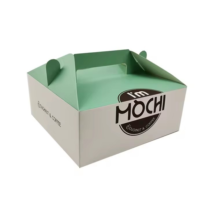 custom logo printed mochi donut packaging paper boxes