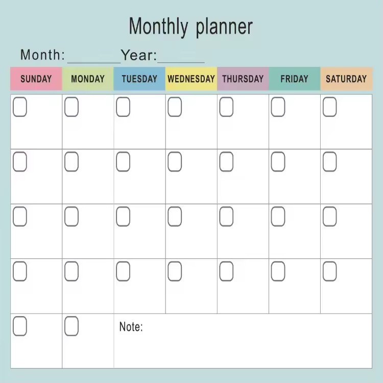 Do List Schedule Planner Magnetic Calendar For Fridge
