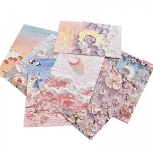floral postal card Stereo view rose gold foil wedding cards Wholesale Small Business Thank You Cards