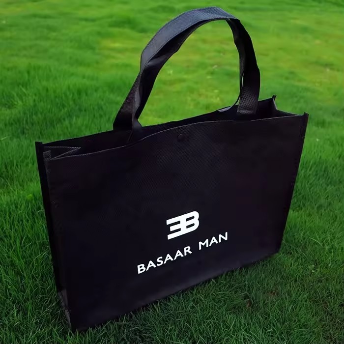 non-woven bag green tote bag cloth shopping advertising bag printed your own LOGO