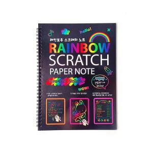 rainbow scratch paper note children picture book printing scratch art book kids coloring book boy girl games