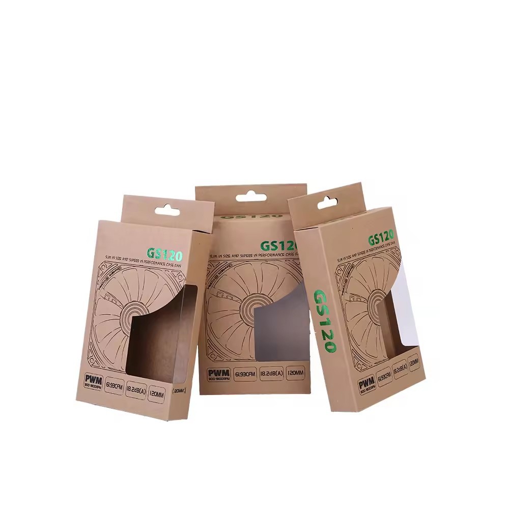 clear window hanging tab for electronic product paper phone case boxes gift