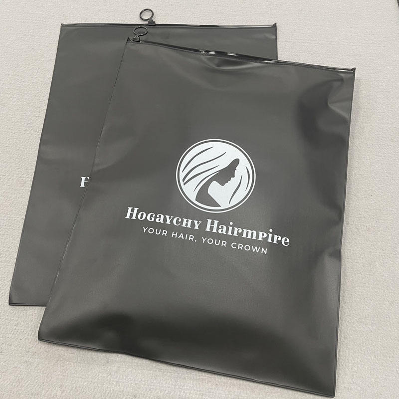 Customized Print Packaging Bag for Clothes, Black Color Durable Ziplock Zipper Bag
