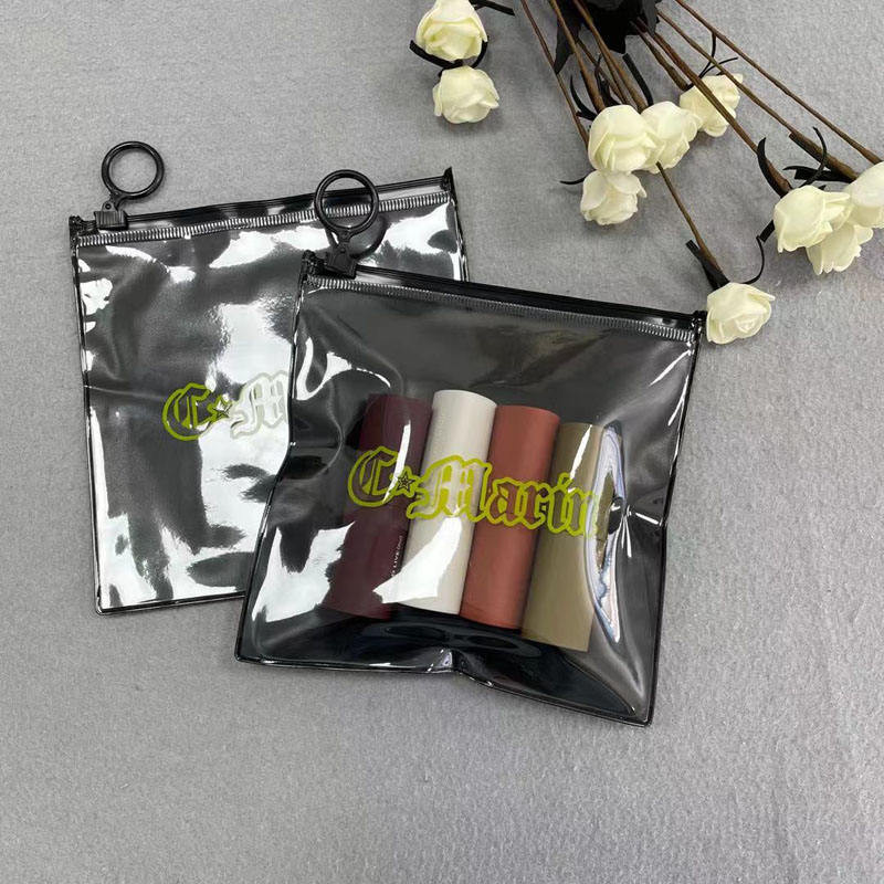 Plastic Packaging Bag for Clothes, Black Color Bag Durable Ziplock Bags Zipper Bag