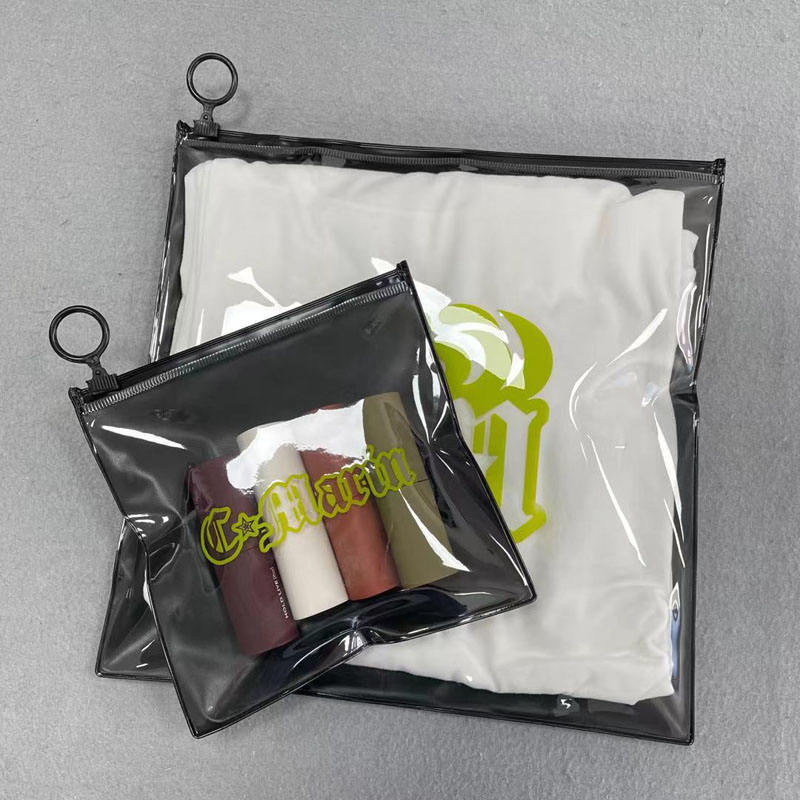 Plastic Packaging Bag for Clothes, Black Color Bag Durable Ziplock Bags Zipper Bag