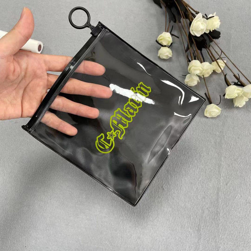 Plastic Packaging Bag for Clothes, Black Color Bag Durable Ziplock Bags Zipper Bag