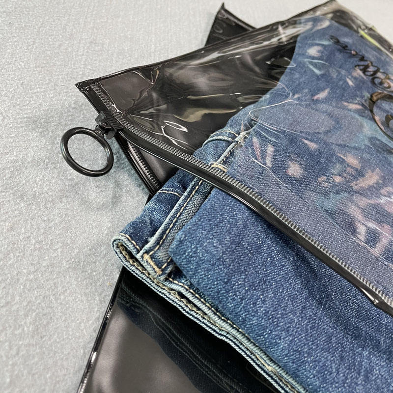 Customized Poly Bag Reusable Carrying T-shirt Plastic Packaging Printed Bags for Garment Clothing Slide Zip Lock Bags